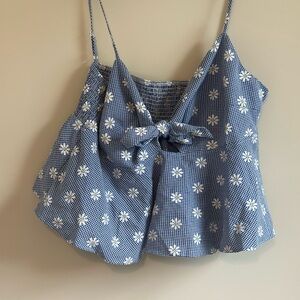 Blue Floral Women's Top